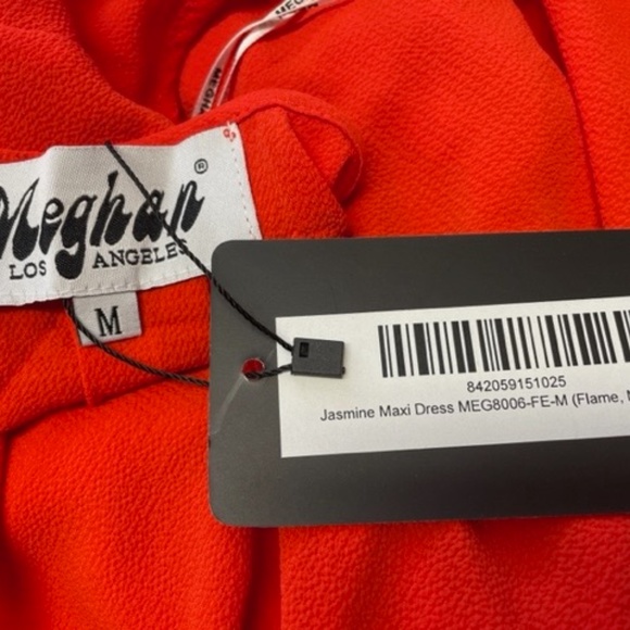 NWT MEGHAN LA Jasmine Maxi Wrap Dress Red READ - Picture 5 of 13
